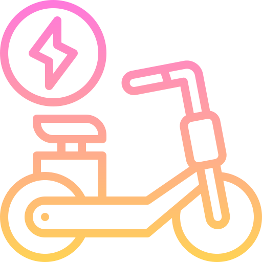 bicicletta elettrica Generic gradient outline icona