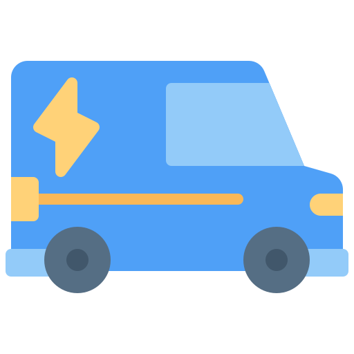 furgonetka elektryczna Generic color fill ikona