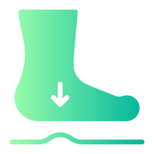 Flat foot Generic gradient fill icon