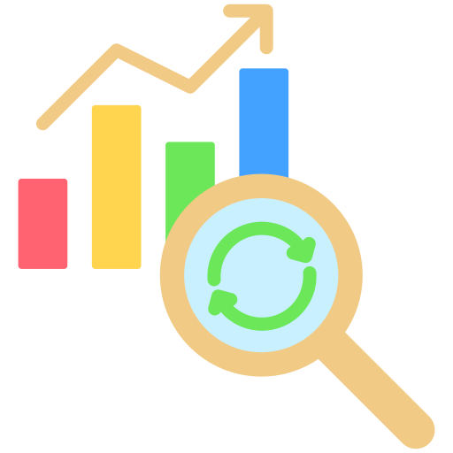 Exploratory analysis Generic color fill icon