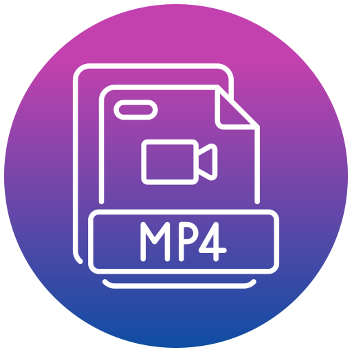 mp4 Generic gradient fill icoon