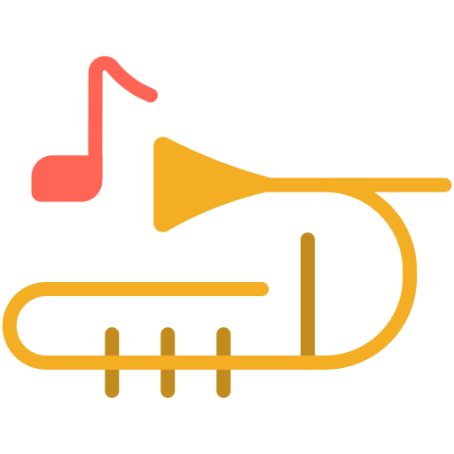 trombone Generic color fill icoon
