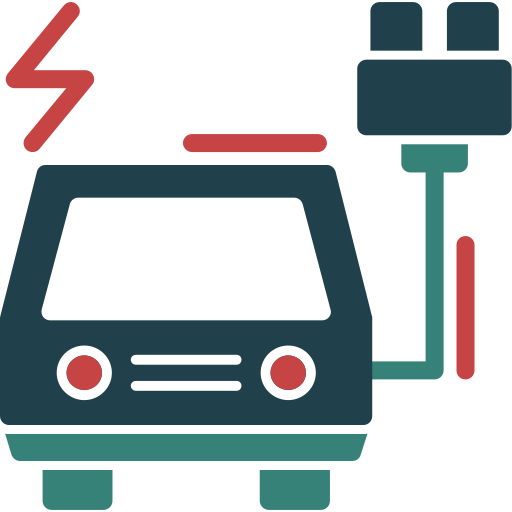 Ładowarka pojazdów elektrycznych Generic color fill ikona