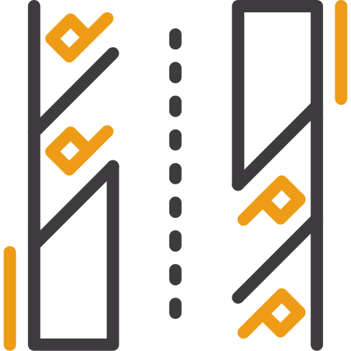 diagonal Generic color outline icono