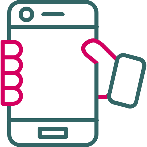 mobiele telefoon Generic color outline icoon