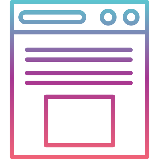 webbrowser Generic gradient outline icoon