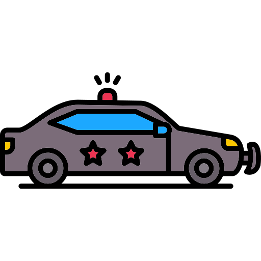 警察車両 Generic color lineal-color icon