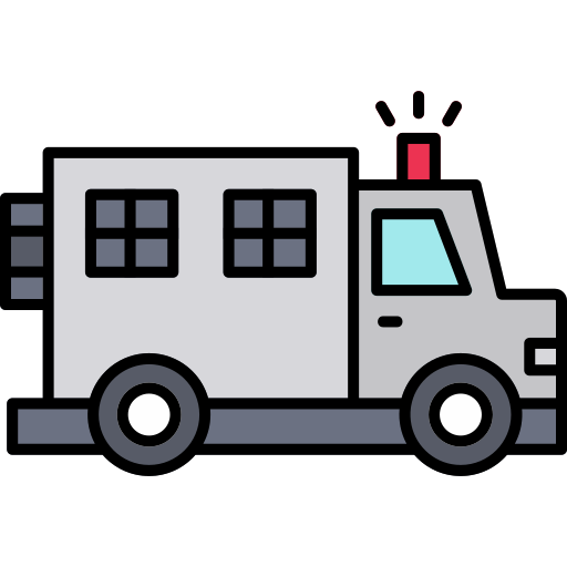 policyjna furgonetka Generic color lineal-color ikona