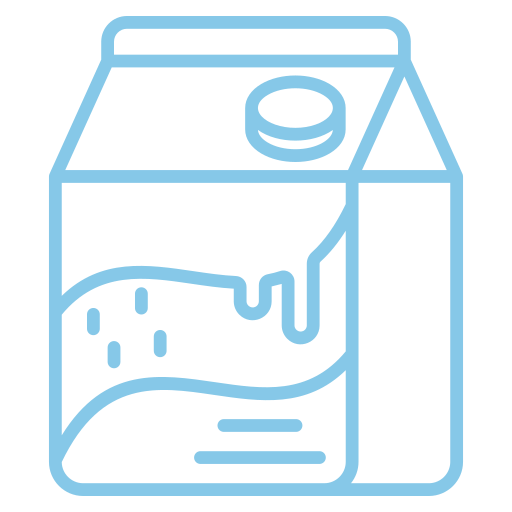 Пакет молока Generic color outline иконка