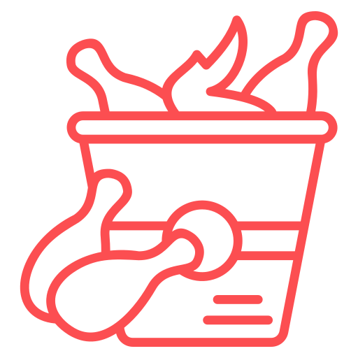 Fried chicken Generic color outline icon