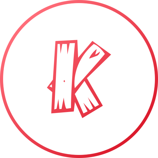 lettera k Generic gradient outline icona