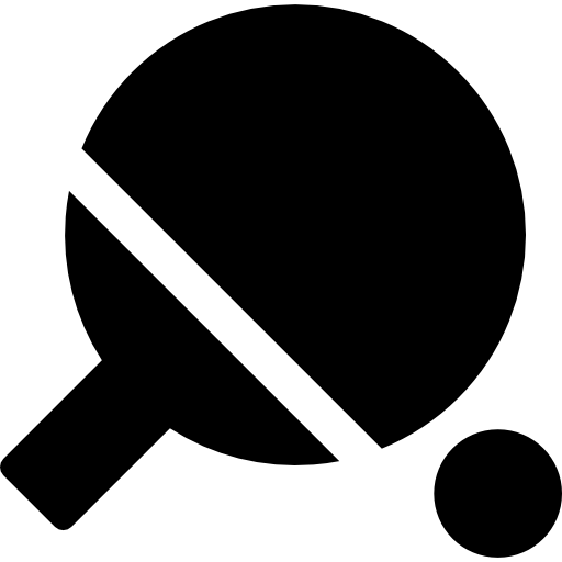 ping pong Curved Fill icono