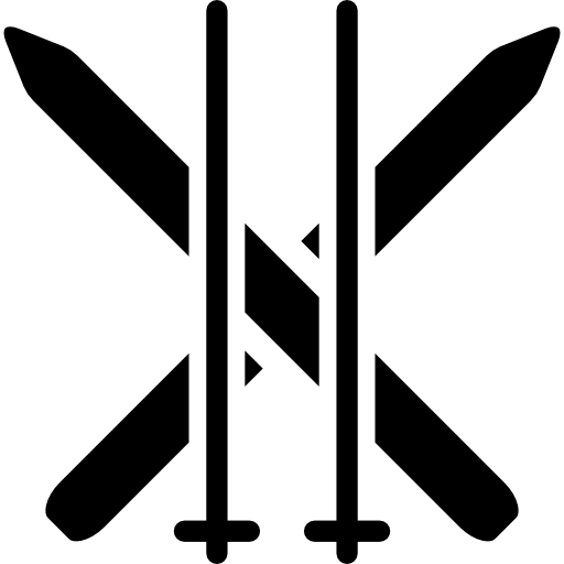Ski Curved Fill icon