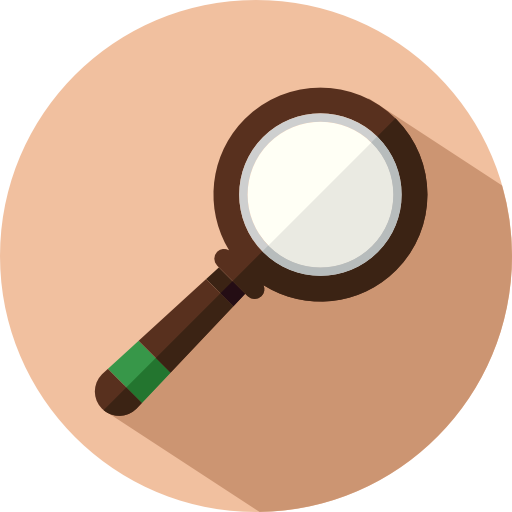 Magnifying glass Flat Circular Flat icon
