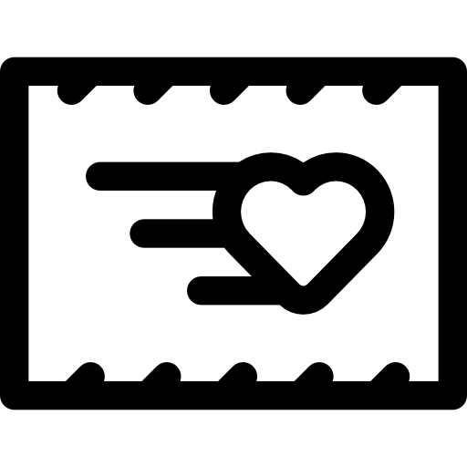 liefdesbrief Basic Straight Lineal icoon