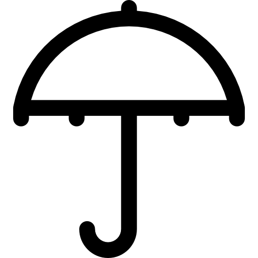 parapluie Basic Straight Lineal Icône