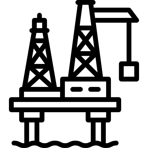 piattaforma petrolifera Special Lineal icona