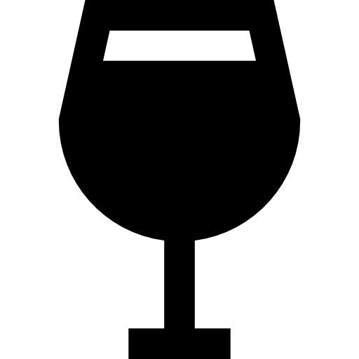 bicchiere di vino Basic Straight Filled icona