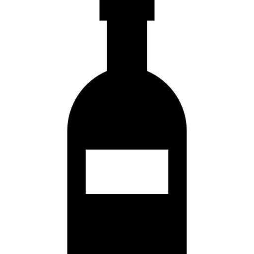 Бутылка вина Basic Straight Filled иконка