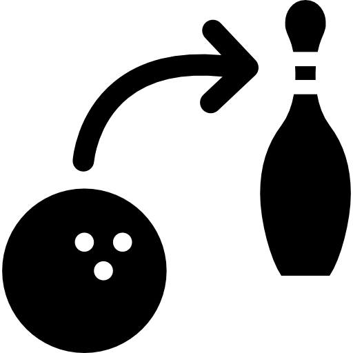 bowling Curved Fill icon