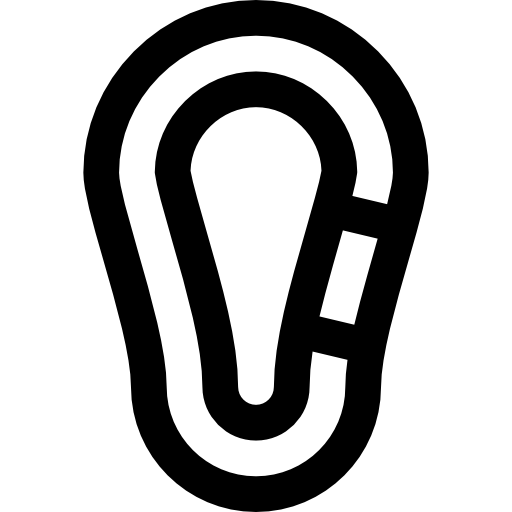 karabijnhaak Basic Straight Lineal icoon