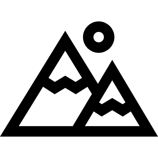montañas Basic Straight Lineal icono