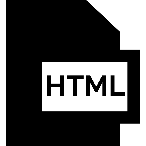 html Basic Straight Filled icoon