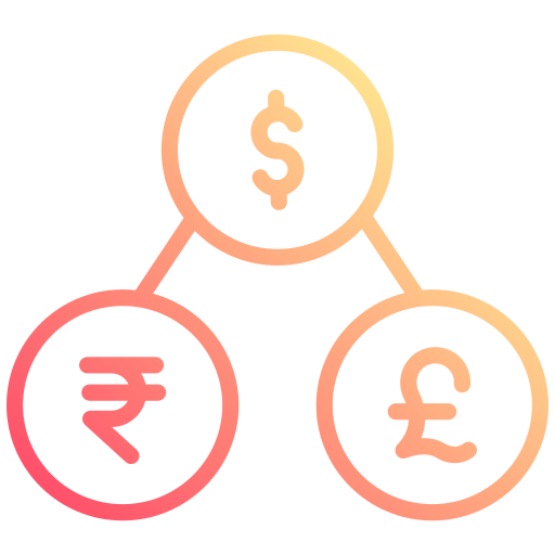 geld wisselen Generic gradient outline icoon