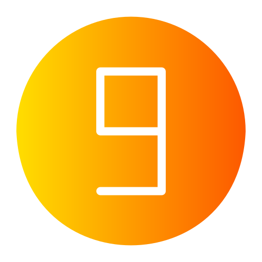 dziewięć Generic gradient fill ikona