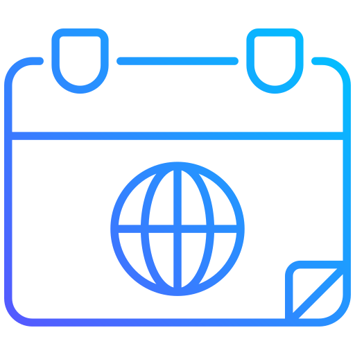 kalender Generic gradient outline icoon