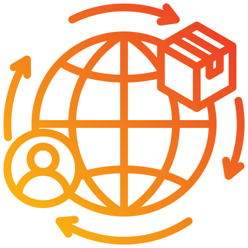 International delivery Generic gradient outline icon