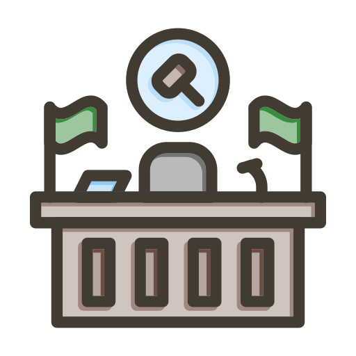 Courtroom Generic color lineal-color icon