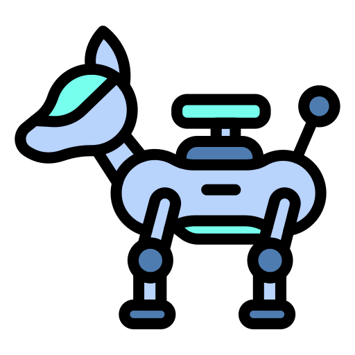 Роботизированная собака Generic color lineal-color иконка