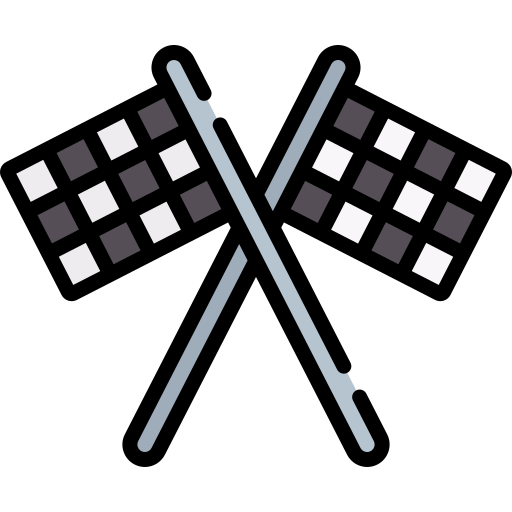 skrzyżowane flagi w szachownicę Special Lineal color ikona