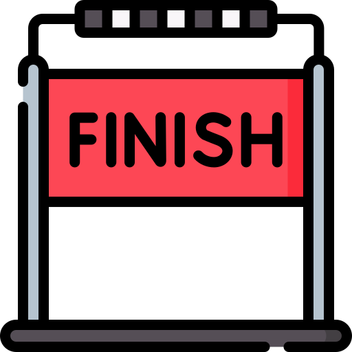 Finish line Special Lineal color icon