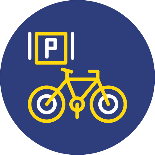 parcheggio biciclette Generic color fill icona