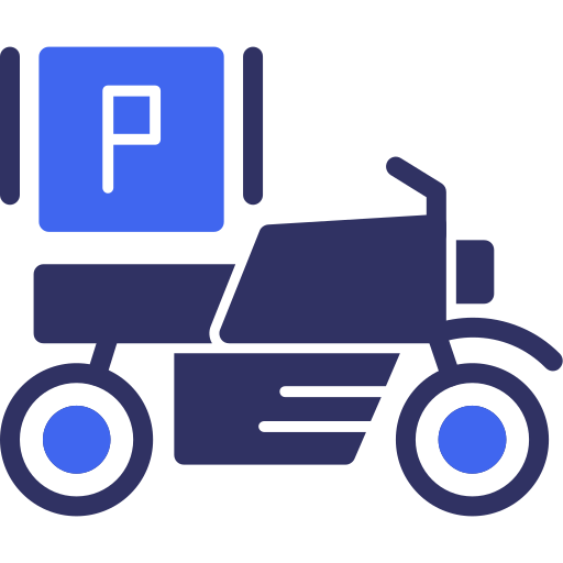 Парковка для мотоциклов Generic color fill иконка