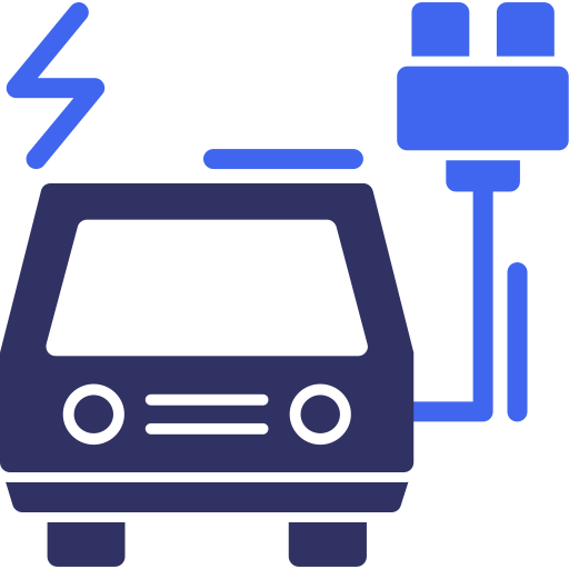 電気自動車の充電器 Generic color fill icon