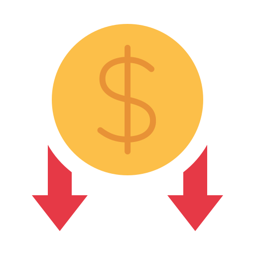 Reduce cost Generic color fill icon
