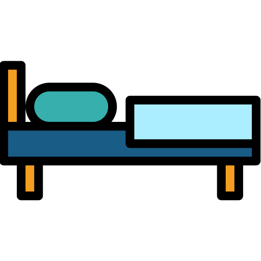 Bed Smalllikeart Lineal Color icon