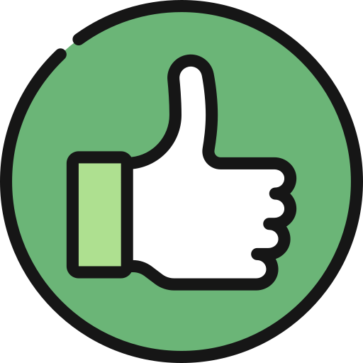Thumbs up Juicy Fish Lineal color icon