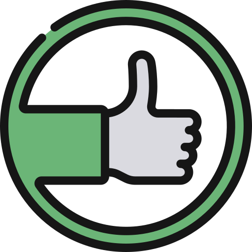 Thumbs up Juicy Fish Lineal color icon