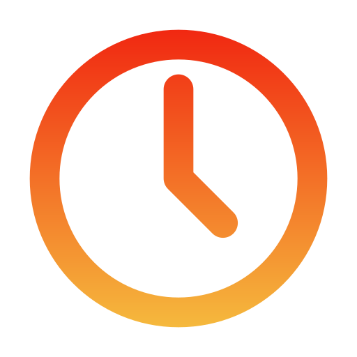 reloj Generic gradient outline icono