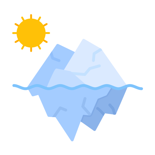 góra lodowa Generic color fill ikona