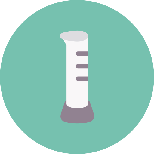 Graduated cylinder Generic color fill icon