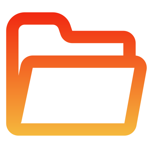 Open folder Generic gradient outline icon