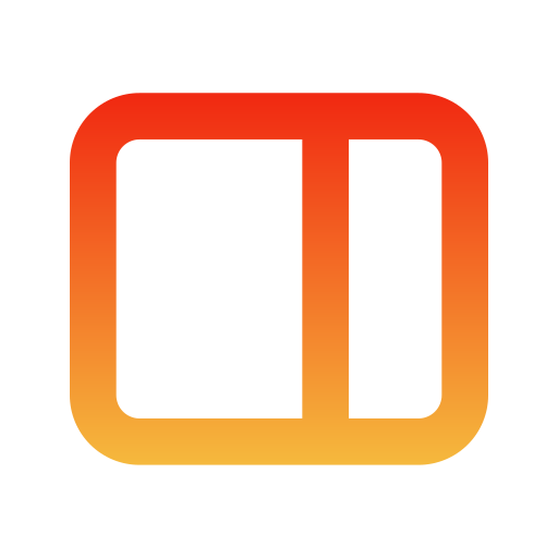 Sidebar right Generic gradient outline icon