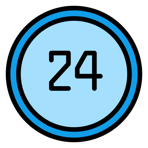 zegar 24-godzinny Generic color lineal-color ikona