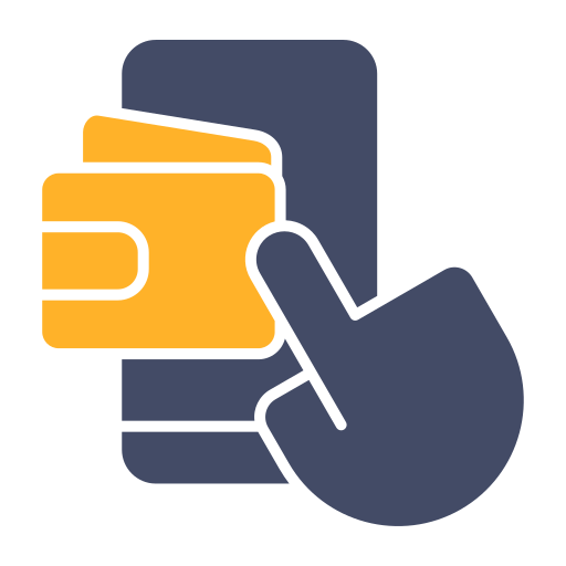 Mobile wallet Generic color fill icon