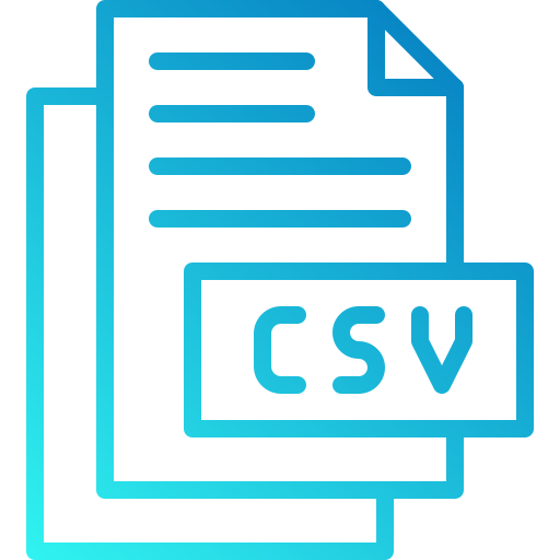 Csv Generic gradient outline icon